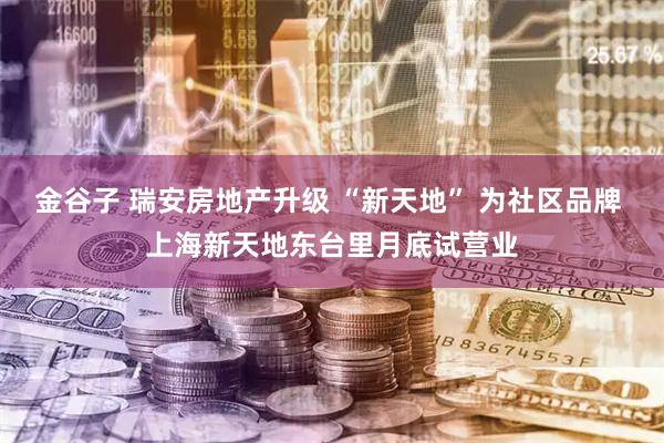金谷子 瑞安房地产升级 “新天地” 为社区品牌 上海新天地东台里月底试营业