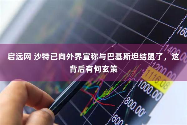 启远网 沙特已向外界宣称与巴基斯坦结盟了，这背后有何玄策