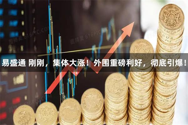 易盛通 刚刚，集体大涨！外围重磅利好，彻底引爆！